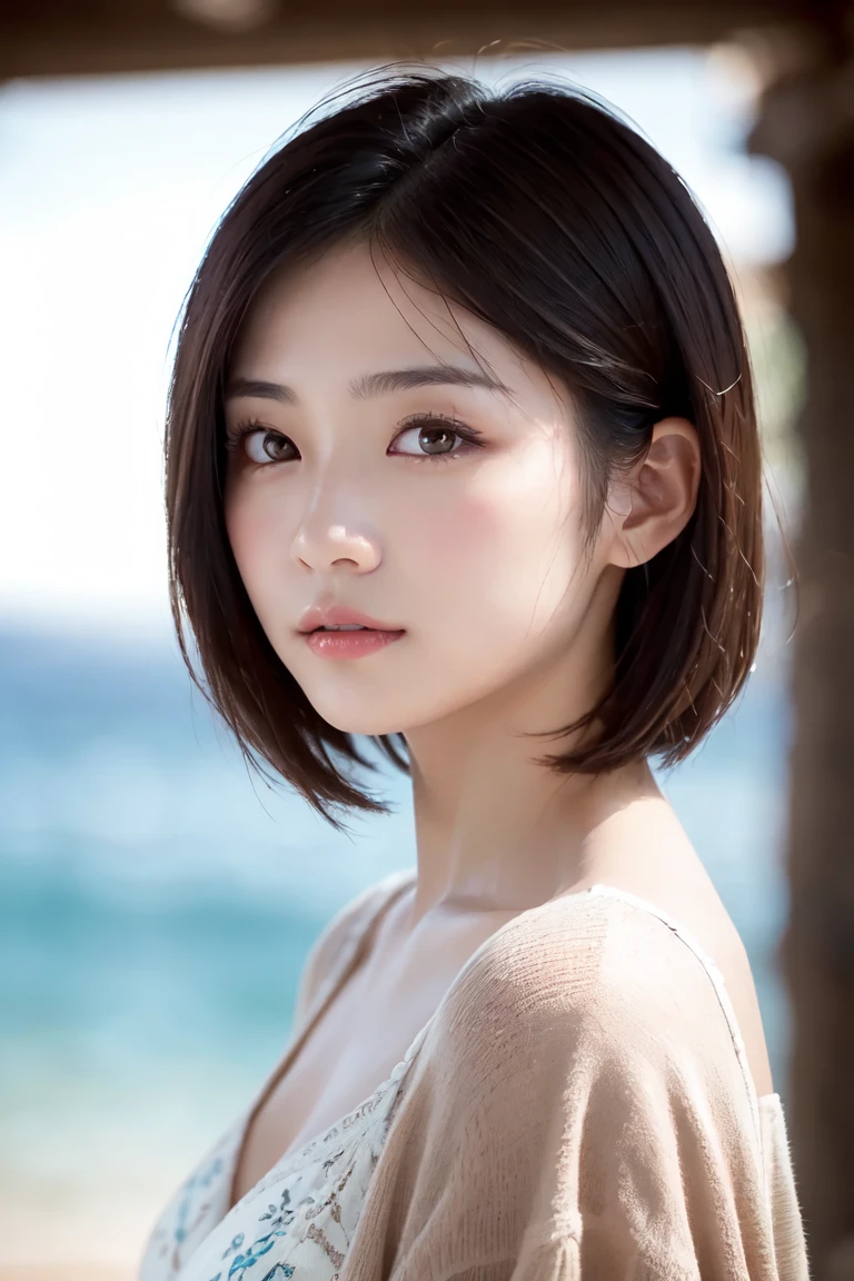 ((best quality, 8K, masterpiece: 1.3)), Concentrate upon: 1.2, perfect body beauty: 1.4, hip: 1.2, ((layered haircut, flat chest: 1.2)), (rain, distance:1.3), bandeau dress: 1.1, Highly detailed face and skin textures, good eyes, double eyelid, White skin, long hair, (shut up: 1.3), whole body