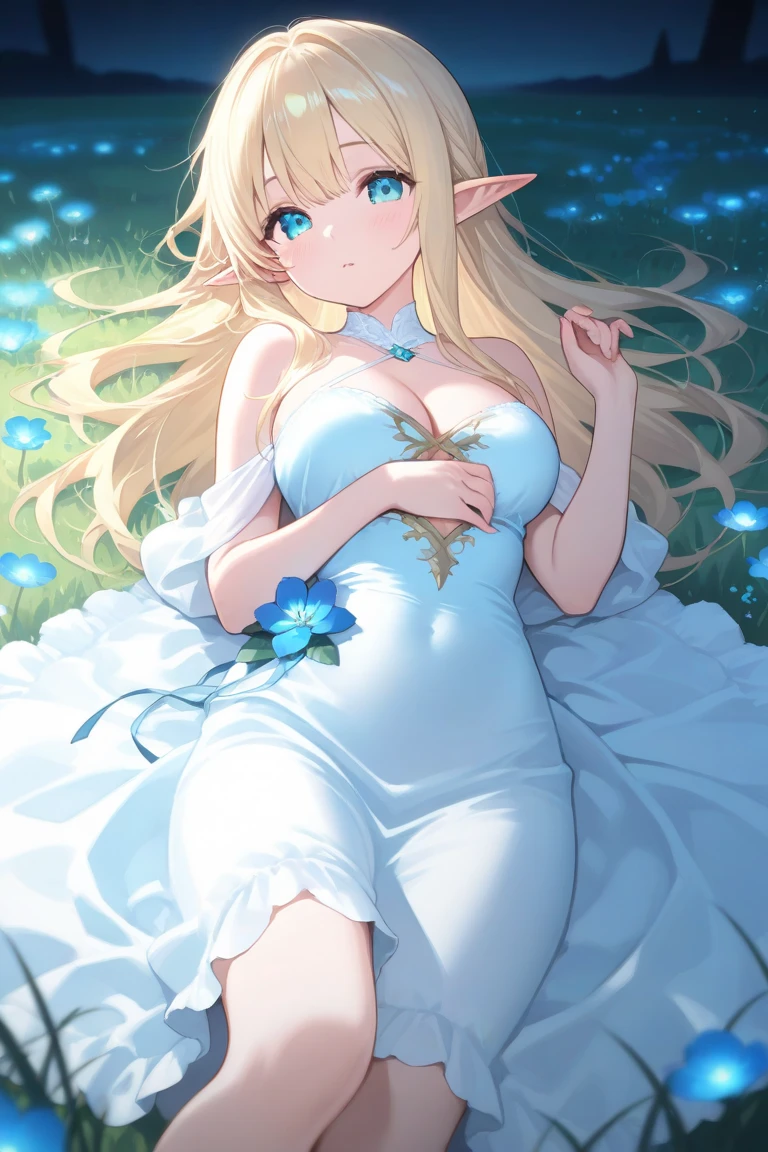 highest quality、Highest image quality、masterpiece、White Roseの花束を持つ超美形美女((22 years old OL big bust、bust 90,beautiful long ironed hair、blonde、、、slender、Close-up、Esbian、beautiful tiara、High quality、beautiful art、background blue sky sunny sky、muste piece、visual art、Depth of bounds written、low angle of morning sky、magic of light、space knight、harp melody🎵、A happy smile、gentle light、、Beautiful legs that are gentle on the skin、、、Number of fingers to achieve precise finger movements、ticker beautiful decorative、elegant、mystical　rosa、　 beautiful dressy、、Raphael&#39;s paintings、renaissance art、friendly smile、Beautiful white dress、beautiful nature、flower paradise、White Roseの花束をこちらに捧げる、Congratulations

、White Rose、Rose Garden、Lots of roses

