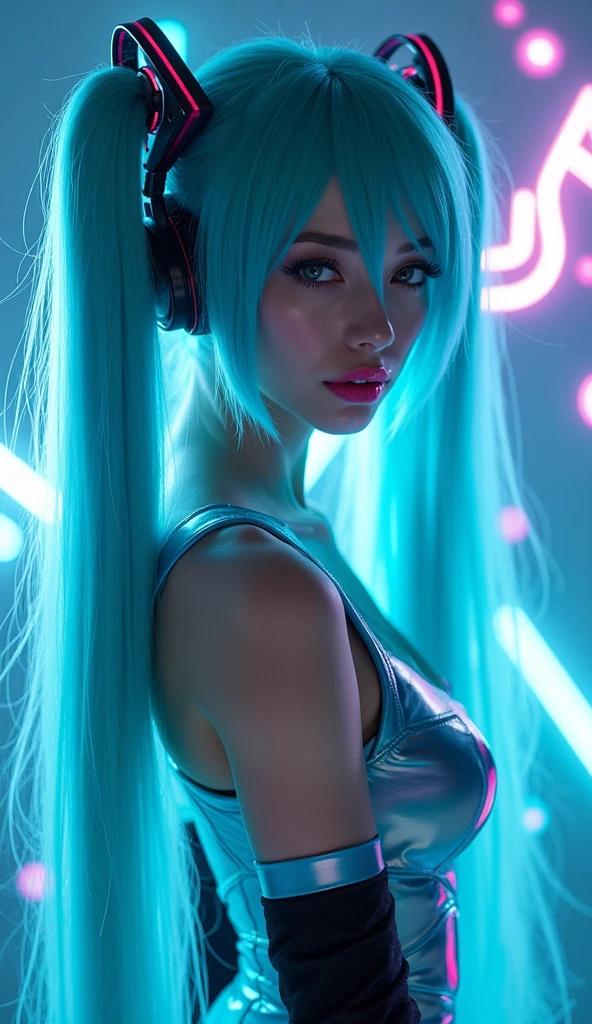 sporty girl with asian features,(((1 girl))),((girl with dark hair and turquoise highlights,)),(Asian girl), (big breasts:1.4),sagging breasts,(((Black hair with turquoise highlights.:1.35,straight hair,by the wide:1.4,colored inner hair,ear breathing))),((heterochromia:1.5, (rosa_look like and aqua_look like))),((gordo)),(((shiny skin:1.5,shiny skin: 1.5,tanned skin,shiny skin,very shiny skin,shiny body,plastic glitter skin,exaggerated shiny skin,illuminated skin, wet legs))),(spider lower abdomen,narrow waist,wide hip,athletic body,inflated legs,detailed body,(detailed face)), Beautiful,horny,seductive,Erotic,(((NSFW))), The Great Passage,((one piece_swimsuit magenta,wearing a one piece_swimsuit:1.3,swimsuit tipo traje espacial,swimsuit armadura magenta:1.3)),(auriculares rgb:1.5),((wet clothes,intricate costume,intricate clothing)), (dynamic pose:1.0),ashamed,(centered,Scale to fit dimensions,rule of thirds), cyberpunk city by the ocean at night, with bright neon signs and dark stormy clouds and puddles, scenery:1.25, artistic photography,(photograph taken by sldr),High resolution, sharp focus, (ultra detailed, extremely detailed), (photorealistic artwork:1.37),(extremely detailed CG unity 8k wallpaper),((synthwave background theme)),(((vibrant colors))),(intricate background),(masterpiece),(Best Quality),