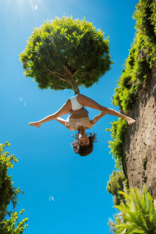 from bottom view, extreme close up photo of sexy indian, curvy athletic figure, open arms, sexy armpits, sweating, doing push ups in fog, ponytail, necklace,
