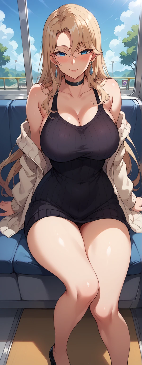 Anime - Stylistic illustration of a woman in tights and stockings posing on bed, seductive anime girls, thicc, [ 4 K digital art ]!!, Little curve royal sister, Extremely detailed Artgerm, Best Rated on pixiv, breasts covered and sfw, Fine details., loli in dress, Clothing that exposes, Big breasts!