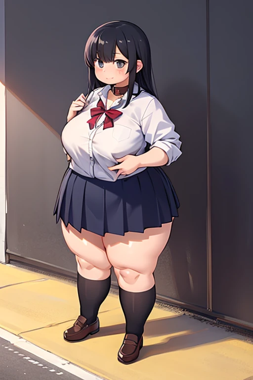 Knee-high socks、{(((Wide Hips)))、 (((Plump thighs)))、((Big Ass))、(Big Breasts)、Sexy pose