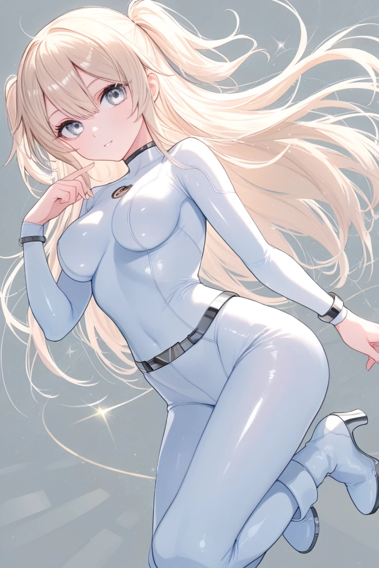 Girl in tight suit