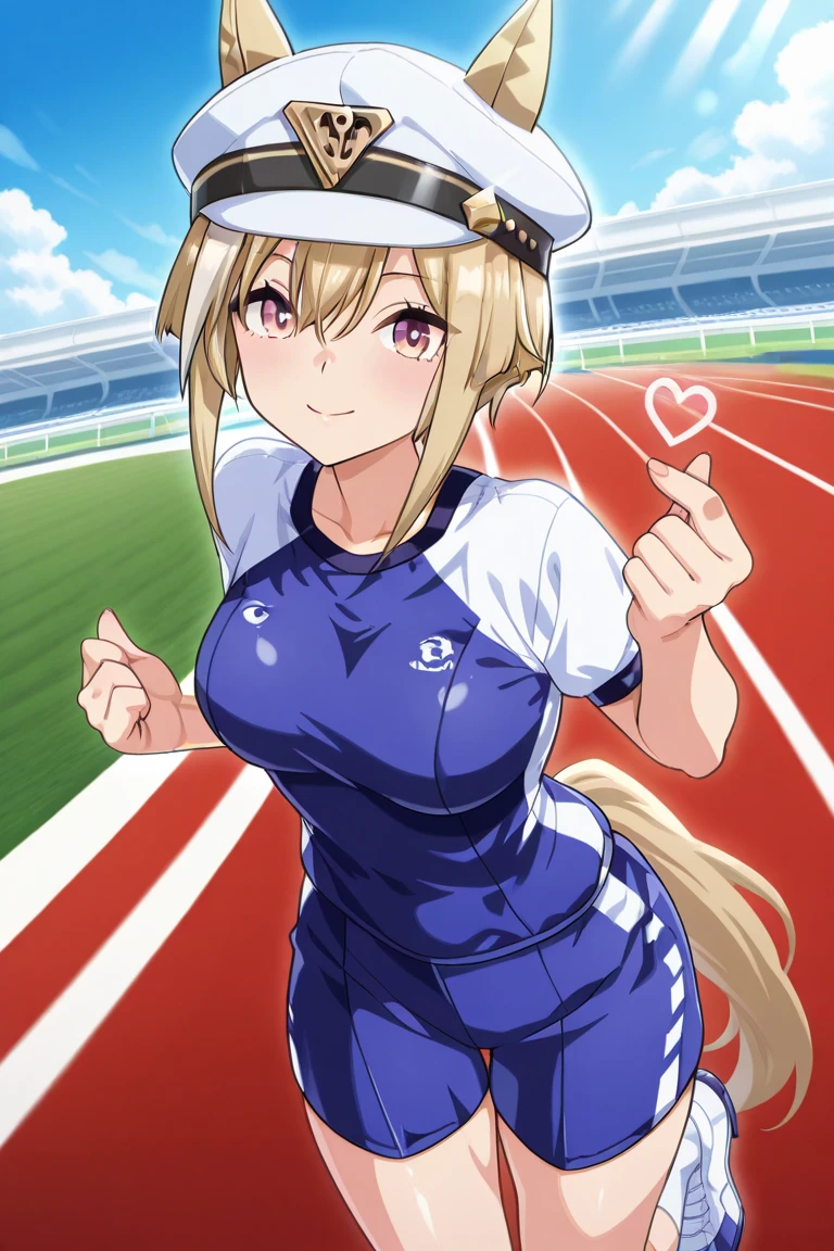 High resolution, high definition, high image quality,16k wallpaper,Perfect friend,perfect feet,perfect face,Inside the racetrack track,large number of spectators,A large amount of blizzard of flowers flows,smile,perfect feet.1 girl.(satono diamond),The perfect horse girl Competition clothes,