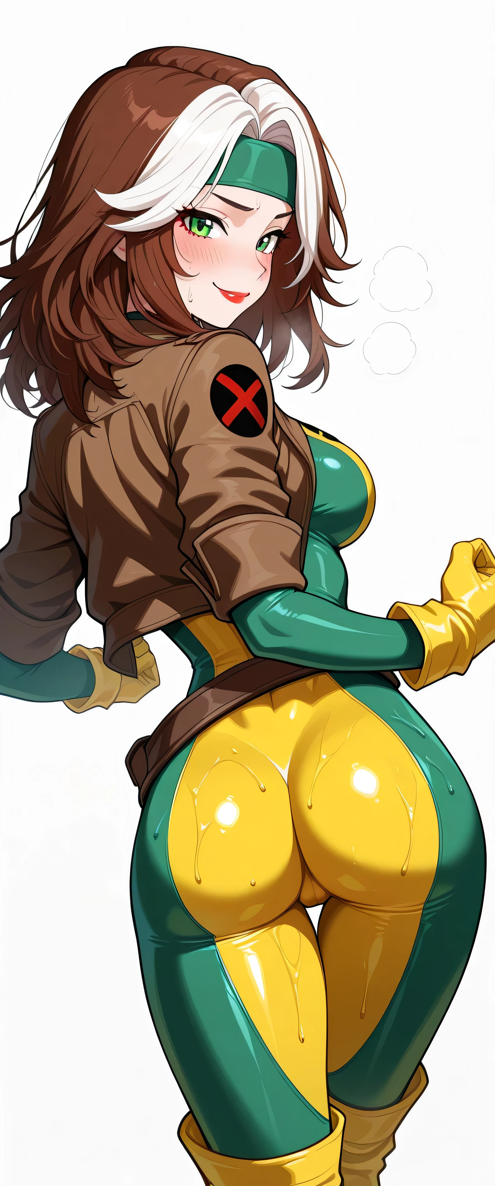 Rogue , very big tits totally naked hard nipples,spread legs open Wide showing her pussy, riding a Dick, being fucked, reverse cowgirl, sex.
