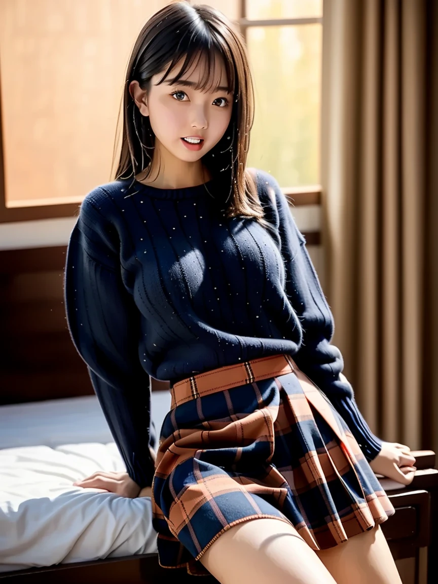1girl, (masterpiece,RAW photo, best quality:1.4), (realistic, photo-realistic:1.2), an extremely delicate and beautiful, extremely detailed, 2k wallpaper, Amazing, finely detail, extremely detailed CG unity 8k wallpaper, ultra-detailed, highres, soft light, beautiful detailed girl, extremely detailed eyes and face, beautiful detailed nose, beautiful detailed eyes,soft lighting,perfect anatomy, beautiful face,,shiny skin,detailed skin,young Japanese idol,
smile,looking at viewer,(off shoulder knit:1.4), (bokeh:1.2),(living room:1.2),
<lora:maedakaori_lora-xl_01:1>