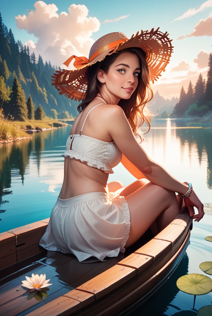 (Masterpiece), (intriciate detail), (Photorealistic:1.3), (film grain:1.3), (perfect anatomia:1.3), [:(intriciate detail), (Detailed skins), (Detailed face):0.2], 1 cute 20-year-old Japanese model, Small breasts, Short hair, (licking ice cream:1.2), Bodysuit, sexy clothes and skirts or pants , Take photos of the enchanting landscape of Vikos Gorge in the Pindus Mountains., With steep cliffs and the meandering Vikos River.