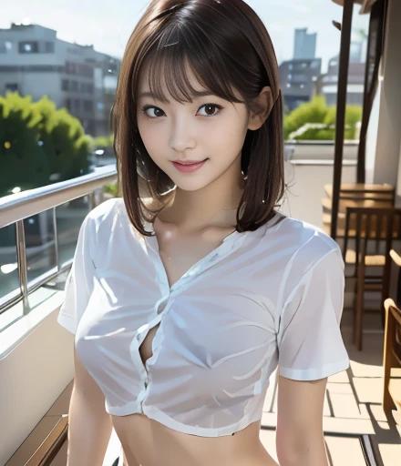 Woman in white shirt sitting on bed, Shinhanga,! face, my POV, 1505, 2 b, alafi sitting on sofa in room with window, f/1. 9 6.8 1mm ISO 4 0, Chen Xintong, gorgeous Chinese model, Shaxi, near window, young asian girl, near window, Chinese girl, natural light background, smile, eyes looking at camera, Nguyen Jia beautiful!