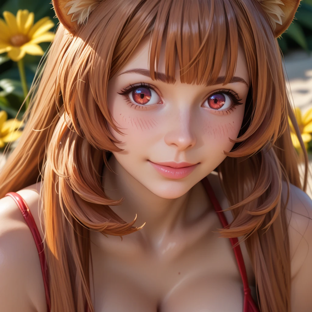 foxgirl character druid anime orange hair no background