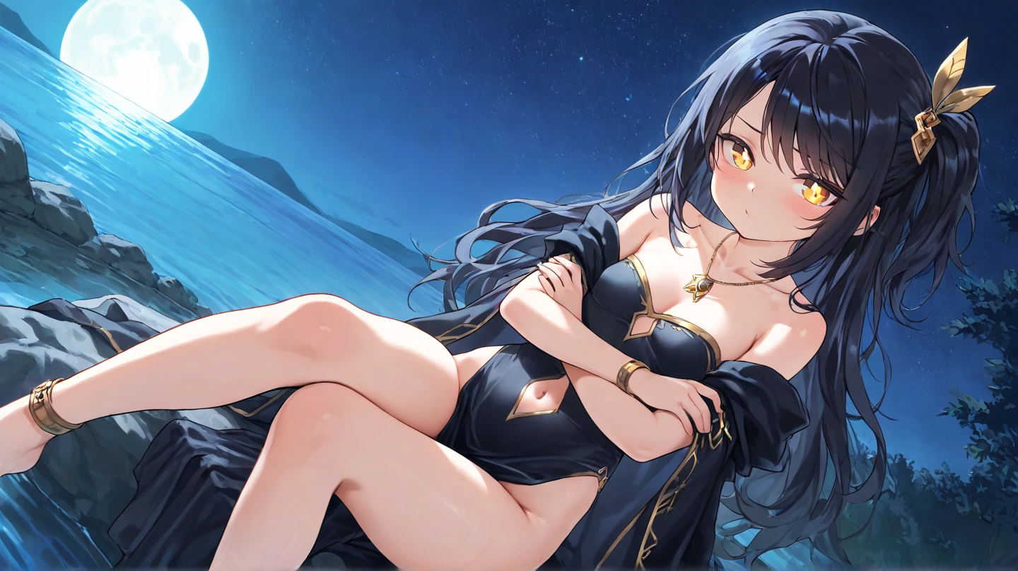 A group of young female medieval fantasy adventurers, (in medieval public bathhouse), various hair styles and colours, harem, night, detailed faces, seducing, wearing skimpy fantasy clothing, topless exposing small breasts and nipples, waterfight, surprised expression, changing clothes, wet skin, water splash around the area, soft moonlight, cute butts