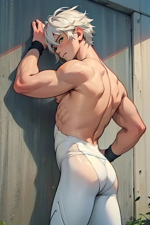 Anime boy Bakugo shows his huge fat and firm butt naked (Full image of Bakugo with his butt)