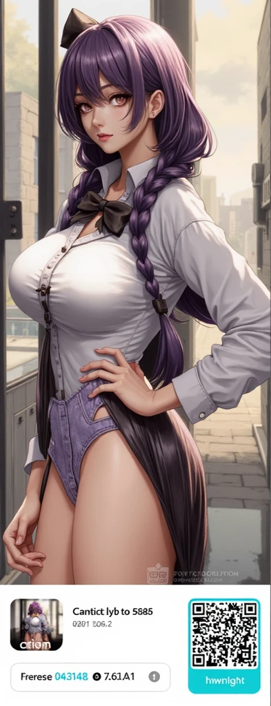 (masterpiece, highest quality, best quality, official art, beautiful and aesthetic: 1.2), (1girl), extremely detailed, (fractal art: 1.3), highest detailed, upper body focus, upper body, HDR, ), vivid visual effects, (dynamic stripes, luminous traces: 1.2), completely naked, abs, muscular, ass, ass focus. Looking at viewer, sitting at a office table, office, dominant, annoyed expression, frustrated, sitting, huge breasts, boob window, naked breasts, breast window , Detailed face, perfect face, (integra hellsing cross bet blindfold), wearing overall jumpsuit, overall jumpsuit showing shaved armpits