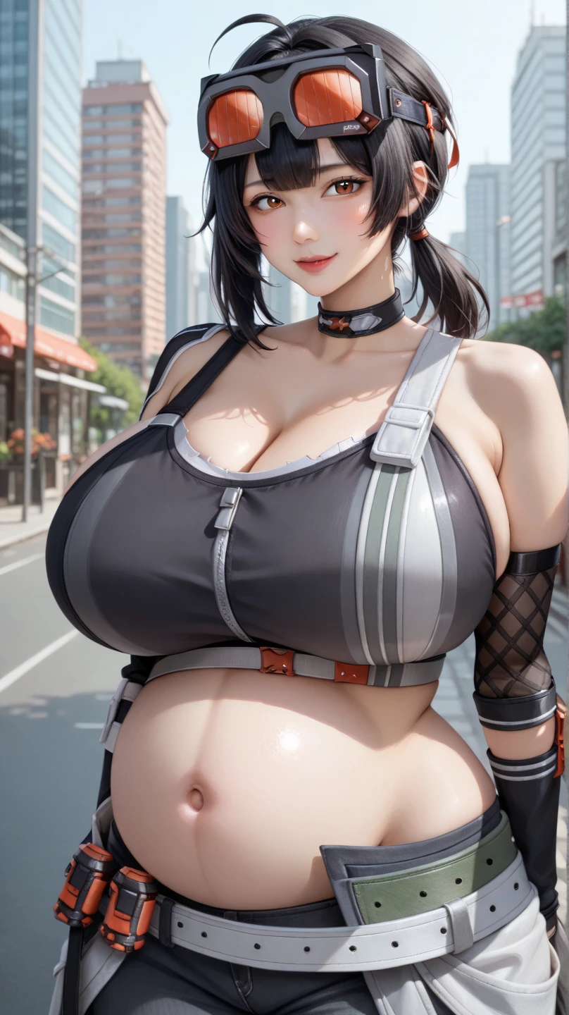 (masterpiece:1.1), best quality, highest quality, perfect anatomy, highres, ultra-detailed, 8k wallpaper, texture, detail, unique, HDR, (extremely detailed CG:1.1), elaborate features, professional photo, beautiful detailed eyes, ray tracing, hentai, perfect face, octane render, realism, innovative,
1girl, close to viewer, sharp focus, hard focus, clearly,
streaked hair, asymmetric hair, bangs hair cut:1.1),
mature female, chiseled face,
satisfied,
(bike shorts:1.1), (tube top:1.1),
gigantic tits, huge round ass, light blush, sweaty, shiny skin, deep skin, vibrant colors, steam, lustrous skin, slightly lips,
outdoors, after workout, overflowing bra,
