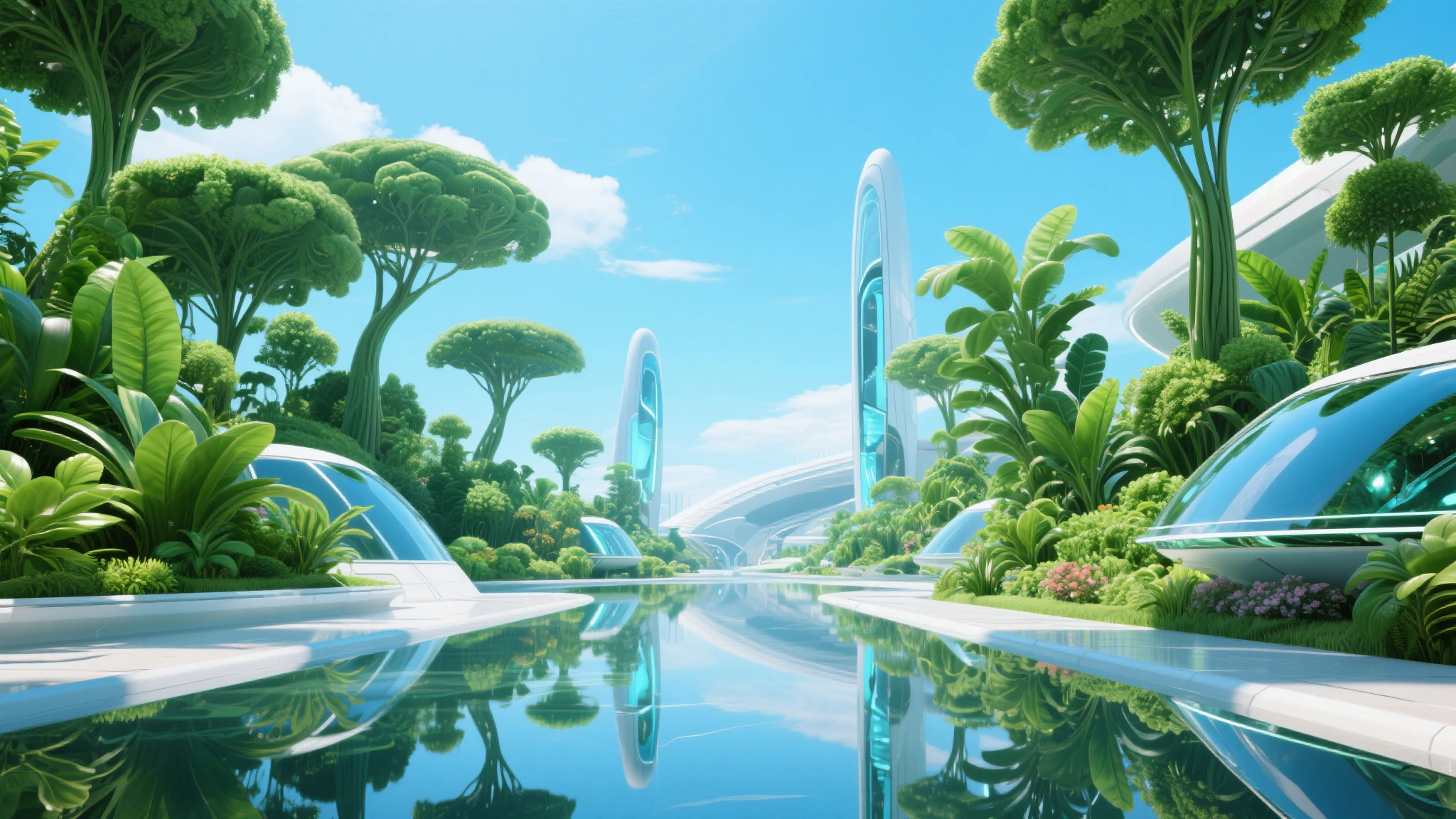 artificial eden built in the middle of a wasteland