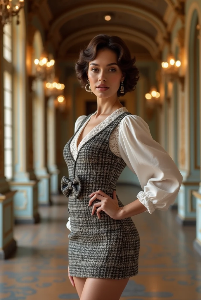 Photo (( )), wearing elegant dress steampunk items, contemporary paris , complicated, elegant, Very detailed, number, art station, concept art, Smooth, sharp focus, That.8 changes, type germ、Greg Rutkoski、Alphonse Mucha's artwork