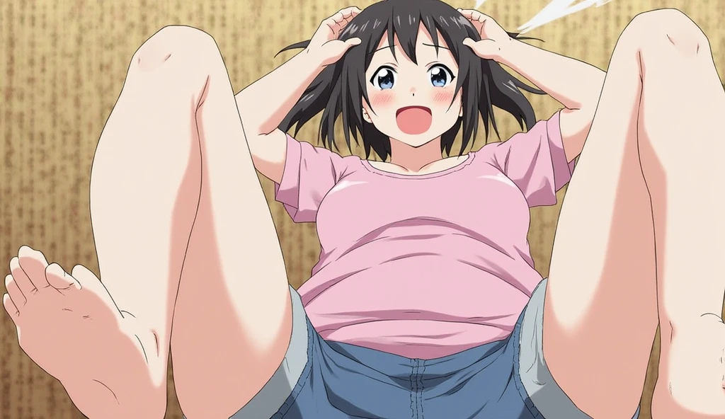 Alone, One girl, Onodera Kosaki, Pussy,Cyberspace, Nipples, Pleated skirt,smile, , sketch, got it,, 2D, Anime Coloring,, Jagged lines,Nipples,Spread your legs,Pussy,pubic hair,pubic hair,