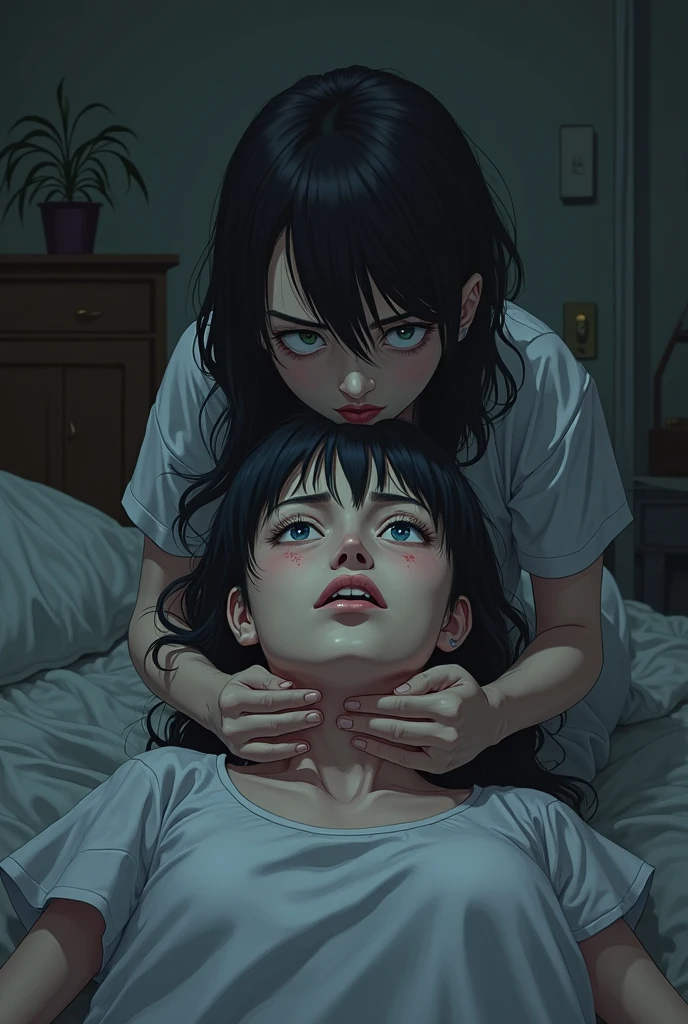 Surrounded by four male guards,Naked Japanese man sleeping,Cute Japanese girl on top of an old man15Height at age140centimeter、A slender figure is riding on it naked. Show me your whole body,Short hair and boyish look,The girl was crying,Feeling despair,The girl arches her back on top of the man,On the dirty concrete of a prison,Ultra HD