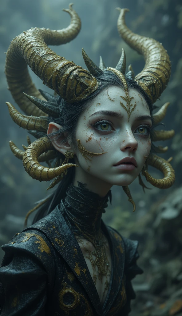 full-body-shot ,(astrologer),Cinematic, Technicolor,natural skin textures, hyper realisitc, hyper detailed,Extremely detailed,High contrast,Realistic,Chalsedoon Moana,national dress, ,full body length,evil ghost,Krampus,pretty face,intricate details,realistic humid skin,extremely intricate details,anatomically correct, eyes extremely detailed, high detailed eyes,High contrast,Ultra HD,Retina,HDR,photo,photorealism,Masterpiece, natural skin textures, hyper realism,hyper detailed,High contrast,(HDR:1.4),Realism,Ultra Detailed,irina yermolova, close full body shot,16K resolution,RAW, Nikon Z9,Paul Zizka,full body length,,native irish,pretty face,eyebrow up,full body shot,starry skies background, niobium gray atmosphere,by art Simon Stalenhag,Nicola Samori,(((Wangechi Mutu))),prime colors,urban,extremely detailed,masterpiece,intricate details,faded,eyes extremely detailed, high detailed eyes,4k resolution,islands levitating above ground, Nikon Z9,scary village,stalker,Stone Forest ,Venice Mask