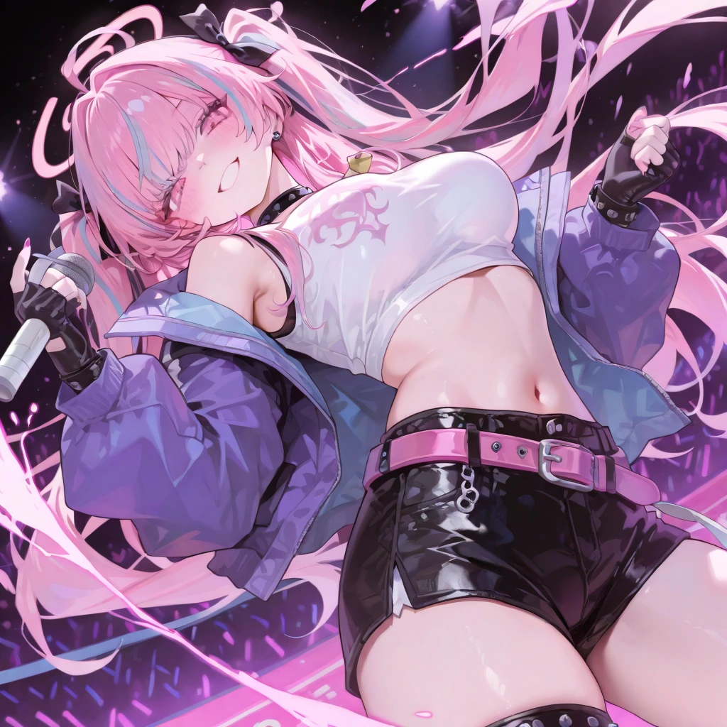 "A rap music video solo hip hop gangtsa shot featuring izayoi_sakuya_touhou with a slick sly expression in teh studio on a studio mic rapping showcasing her skill as a rapper.. rapping on studio mic badass on the mic spitting sick ass bars yo !" DealWithIt sunglasses