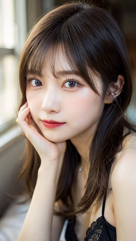 Tabletop, highest quality, shape, Very detailed, finely, High resolution, 8k wallpaper, 完璧なダイナミックな構shape, Beautiful and exquisite,ランダムなcute髪,,Natural color lip、20-year-old girl、cute、Looking into the camera,Always blur the background,Perfect and beautiful face,Slim face and figure,Big eyes、Putting on gal makeup,Small face,Shooting from below、Blurred Background,Elegant feminine face、Cyberpunk Fashion、smile、Change pose randomly、Randomly change the shooting angle and position、Kiss the camera
