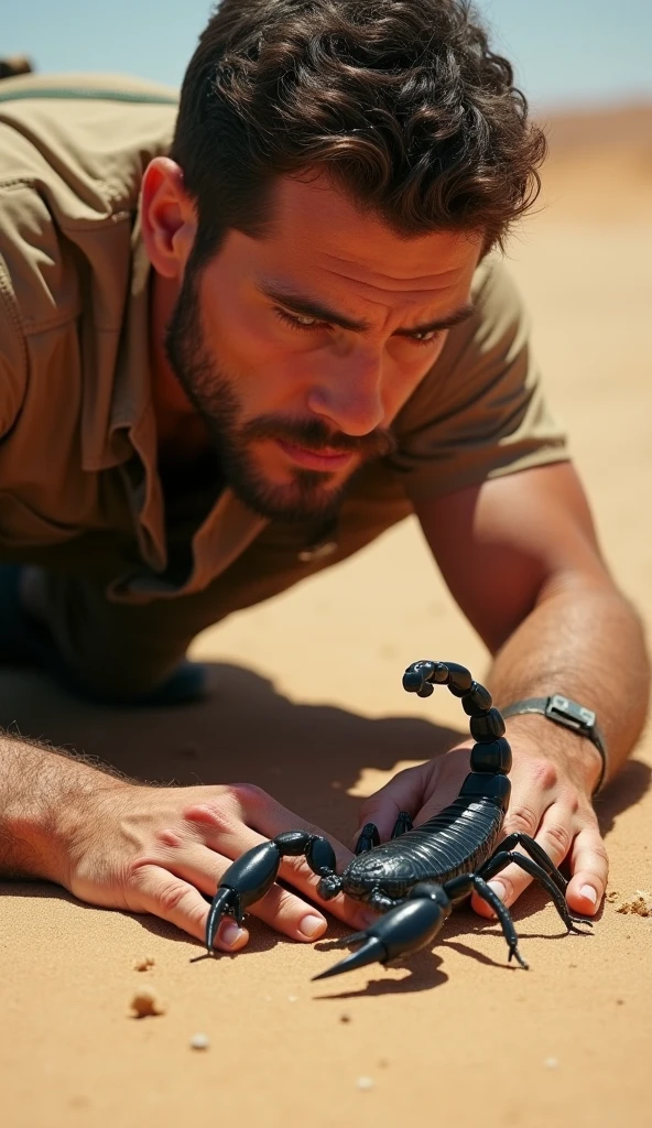 Araffe man in a hat and sunglasses holding a spider, friendly guy and small creature, segurando uma cobra, Directed by: Tom Wänerstrand, uma aranha gigante feia, Directed by: Robert Zünd, 🦩🪐🐞👩🏻🦳, Directed by: Daniel Lieske, linda senhora, lower half of his body is snake, Tarantulas, aranha gigante