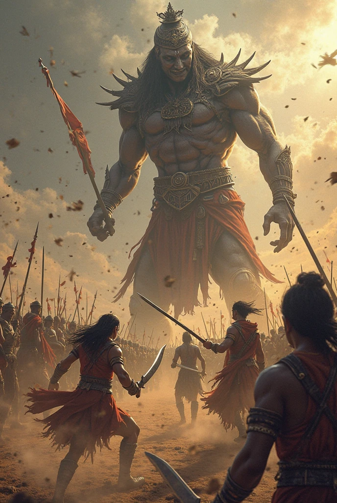 Indian movie Ramayana The war between Rama and the giants shook the entire universe. Realistic images. Realistic images. Maximum clarity