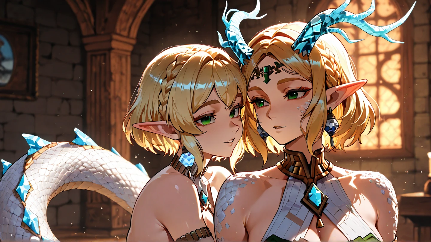 a lamia, half-woman half-snake, beautiful detailed eyes, beautiful detailed lips, extremely detailed eyes and face, banded bra, long eyelashes, intricate scales covering her body, coiled snake-like lower body, ornate jewelry, ethereal mystical background, glowing magical energy, cinematic lighting, dramatic chiaroscuro, fantasy digital art, vibrant colors, highly detailed, 8k, photorealistic