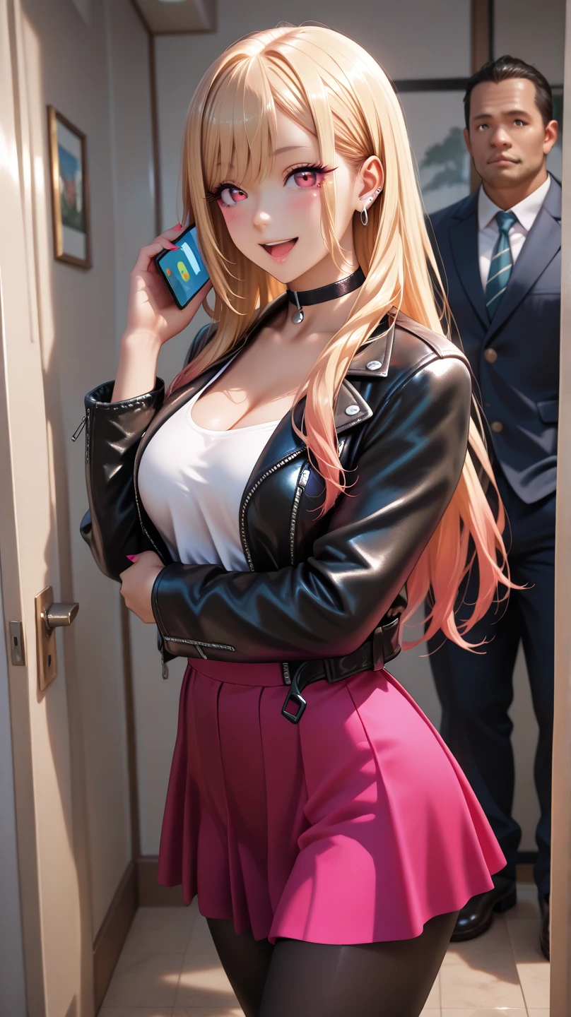 junkoenoshima,<lora:junkoenoshima-lora-nochekaiser:1>,junko enoshima,bear hair ornament,blue eyes,long hair,pink hair,twintails,evil smile,(grin:0.6),open mouth,bow,bra,choker,cleavage,fingernails,lace trim,lace-trimmed bra,long fingernails,loose necktie,nail polish,necktie,plaid,plaid skirt,pleated skirt,skirt,indoors,classroom,looking at viewer,(masterpiece:1.2),best quality,high resolution,unity 8k wallpaper,(illustration:0.8),(beautiful detailed eyes:1.6),extremely detailed face,perfect lighting,extremely detailed CG,(perfect hands, perfect anatomy),(covered nipples:0.7),from below,cowboy shot,pussy,
