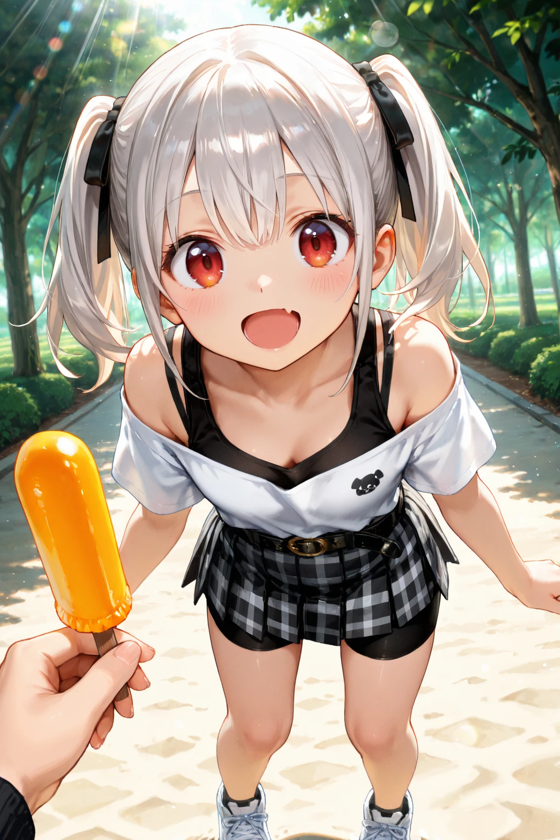 masterpiece, Highest quality, Nico_Yazawa,High resolution, 1 Girl, alone, Brown Hair, short hair, Twin tails、Purple eyes, , , (Cleavage)、(Beautiful thighs), Carrying a red backpack, (randoseru backpack:1.2) Sweaty、Thick thighs、Highest quality、4K、1girl, 8years old, loli, cute, grin, 、、at the park、、Thick thighs、Men holding their penises and surrounding girls、Semen from the penis、Bukkake、Bukkake、(Bukkake)projectile cum、Blowjob、Lots of passersby、Ahegao、low length、Micro Bikini、erection of nipple、Open your mouth and stick out your tongue