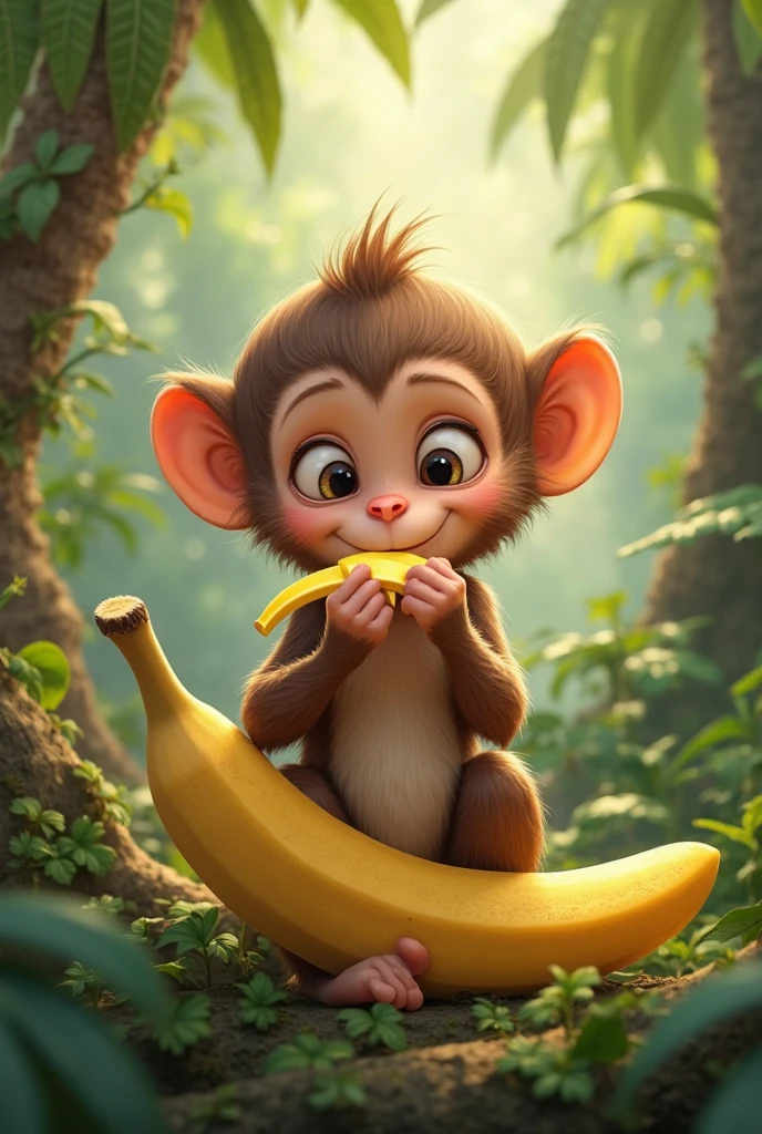 monkey eating banana