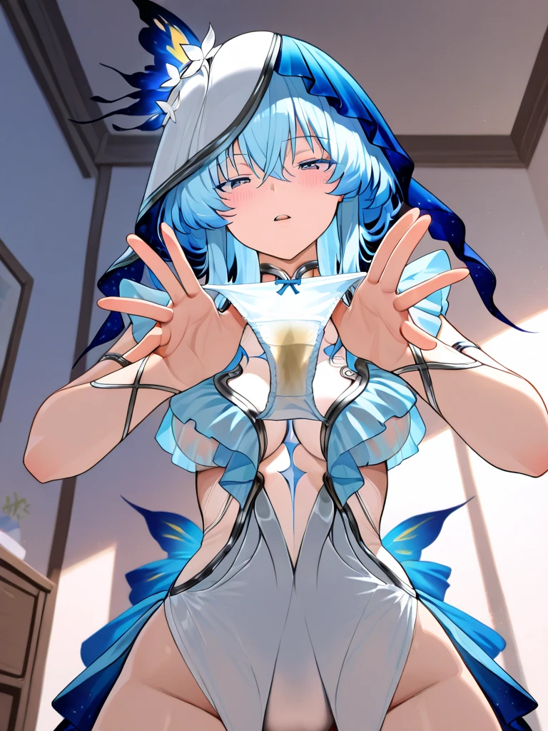 ((Above the shoulder,facial closeups)), Bigboobs, looking at viewert, ultra-realistic realism, Ghibli-style colors, Ghibli-style colors, japanese manga, Standing Picture, angle of view, foreshortening, foreshortening, 8K, super detailing,All women have big breasts,Endless realism, cellshading,,character sheets, reference sheet, Standing Picture, 8K, super detailing, 1080p, Women's HD,femele, 16k, A high resolution, Best quality, high high quality, Anatomically correct, tmasterpiece, Acura, hyper HD,as elegant as a swan,unreal-engine, Ghibli-style colors, japanese manga, Standing Picture, angle of view,battle armor,ssee-through,Lace skirt,Blue hair,Red-eyed,Sexy big breasts,Transparent tulle clothes