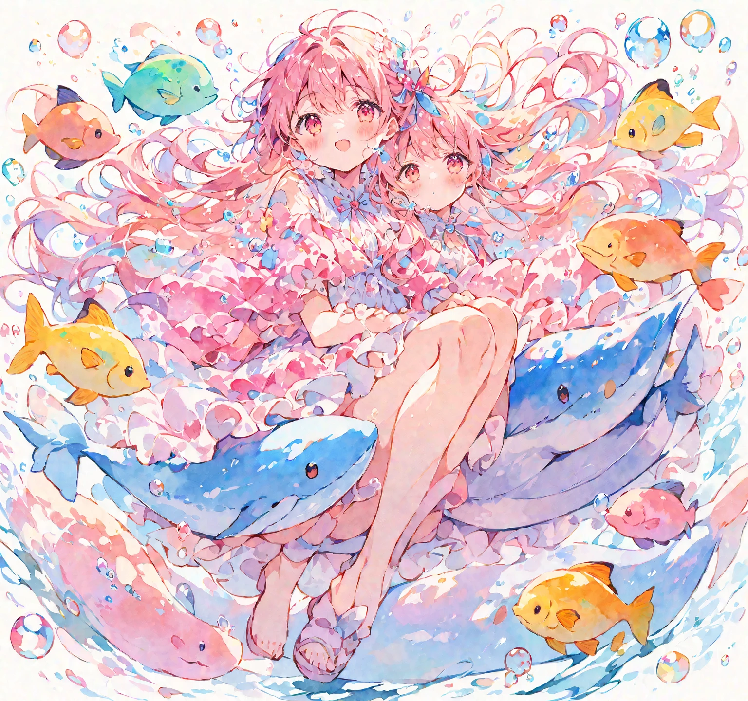 The wonderful world of marine life The seabed is a colorful world，Creatures bathe in bright, warm waters，Wonderful little fish roam among the colorful corals，Strange and cute shellfish、starfish、Jellyfish and seaweed of various colors，Dancing under the waves, forming a beautiful picture。
The underwater world is a wonderful place，Not only can it increase knowledge，Still feel happy。
