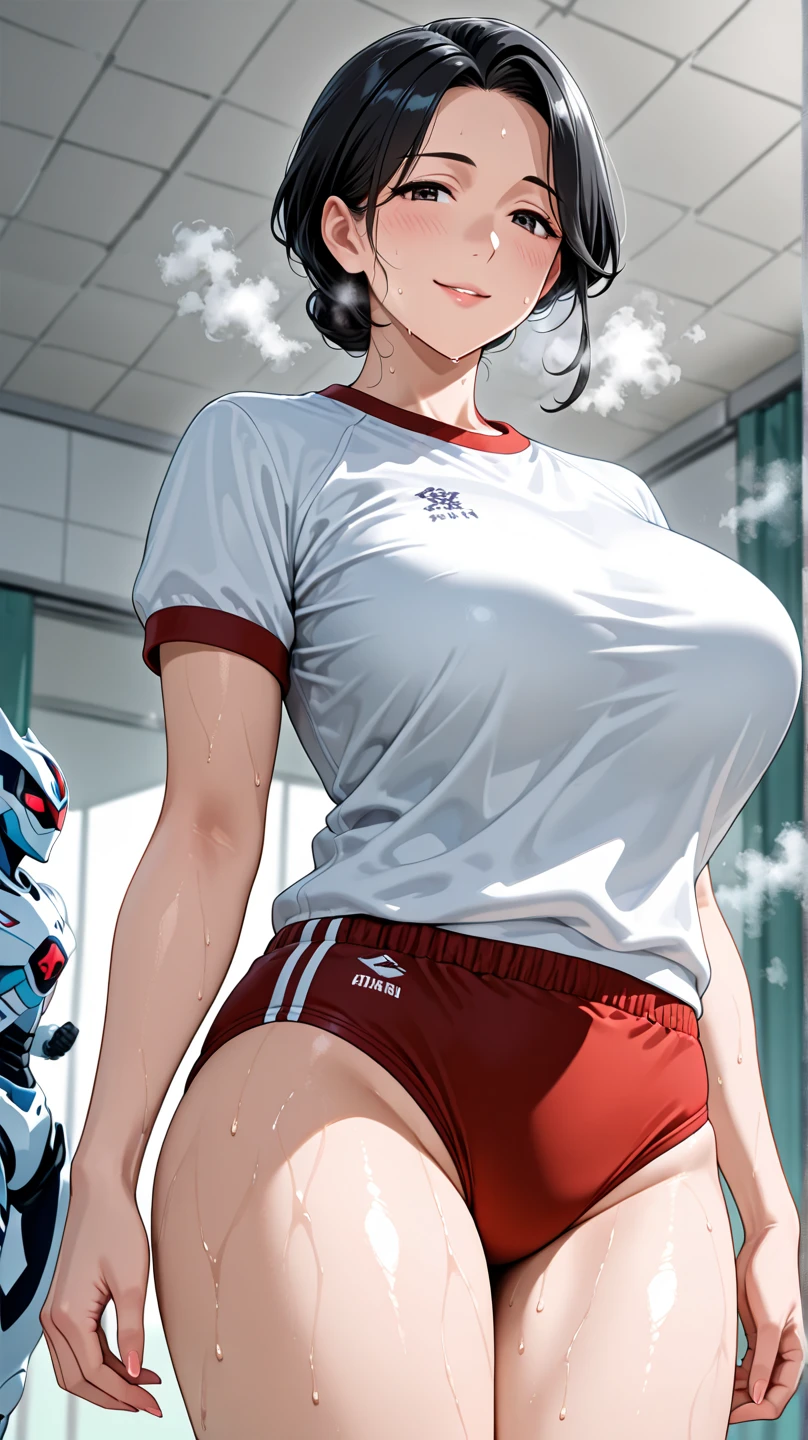(8ก, 最high quality: 1.2), 非常にdetailed, A complete solution, (Realistic, Realistic photo: 1.37), Portraiture, High resolution RAW color photograph, Arrested at work, High resolution and beautiful, High resolution, 8ก Image Wallpaper, 驚くべきdetailed, Large file size, 非常にdetailedbeautifulちびっこ女の子, 非常にdetailed face, (きめ細かく超beautiful瞳:1.8), The nose shape is correct., expressive lips, The background is not blurred, One Story, cute , Realistic、                                                                                 (Movie Scenes,Fantasy art,最high quality,high quality,High resolution,high qualityな質感,High detail,beautiful,detailed,非常にdetailedCG,detailedテクスチャー,Realistic representation of face,Tabletop,in front,dynamic,bold),1 ,非常にdetailed肌,curve,(Covered nipples:0.9),beautiful胸,Big Breasts,Pale skin,Pointed Chest,Erect nipples,(Very thin hair),(Very soft hair),(Super Straight Hair),Long, flowing bangs,Very light coppery amber hair,Hair above one eye,(Short gym clothes,Under the chest:1.5), (Have sex,Vagina Penis),On the bed,Cowgirl,Hotel,(Blushing and grinning),pubic hair,(Wet cat:1.3),(Sweaty),(Creampie,Cum in pussy:1.2),(I can see your chest)、((Nipples are visible))、