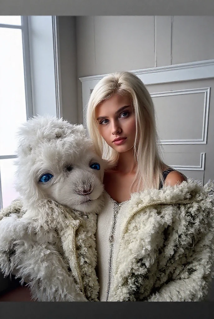 Uma boneca da Barbie com um gato --auto