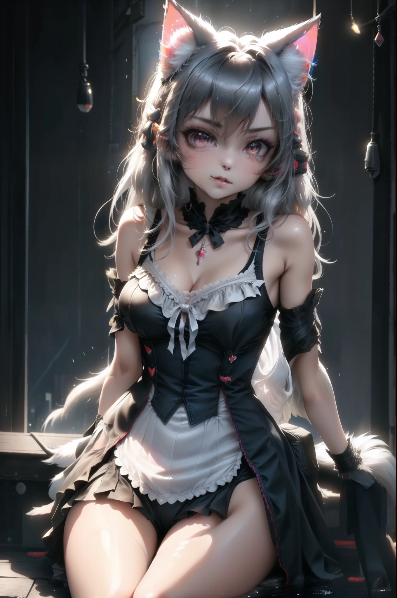 Cute small little teen, very little gothic , showing your charm, showing your body, showing tongue, large tongue, ahegao face, pleasure face, perfect body, skinny, small, dynamic pose, wearing very short clothes,. Background is cinematic FLOREST. Focus on body, breast and hip. Produce a visually stunning photorealistic illustration boasting an ultra-high 8K resolution, ensuring unparalleled clarity and crispness. Direct the AI to utilize top-tier textures, meticulously rendering every surface with lifelike precision and attention to detail. Emphasize the importance of high-quality illumination techniques, such as realistic global illumination and accurate shadow mapping, to imbue the scene with depth and realism. Illustration, digital art