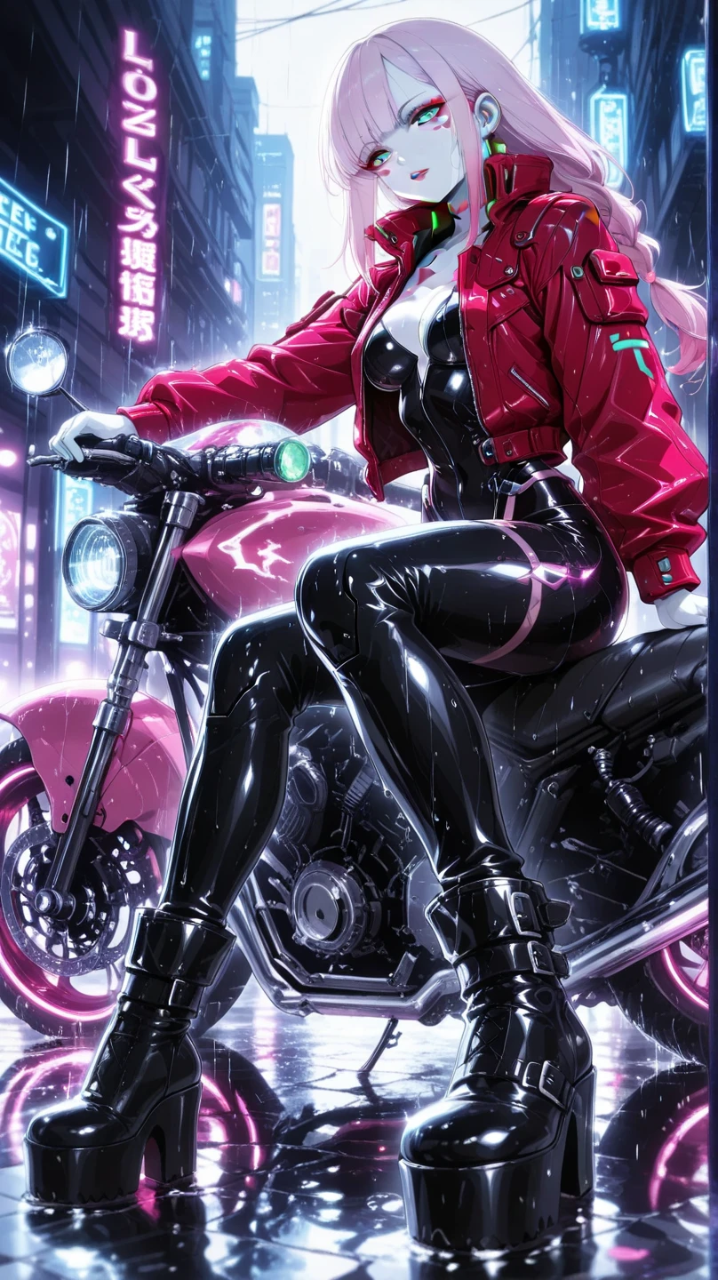 <lora:maru:0.5> (maru, dark skin, purple eyes, glasses, red hair, short hair), (((small breasts))), <lora:add_detail:0.4> <lora:BlackGirlV1:0.5> BREAK,
overalls, shirt, pantyhose, BREAK,
( workshop, garage, grime, dirt, holding wrench, screwdriver, tools), BREAK,
<lora:BikerC:0.4> (BikerC), <lora:bikesuit_beta:0.4> (latex bikesuit),, masterpiece, best quality, hyperrealistic, extremely detailed, highly quality, 4k, sharp focus, professional photograph, sharp focus, award winning, cinematic lighting, octane render, unreal engine, volumetrics dtx, Wallpaper,