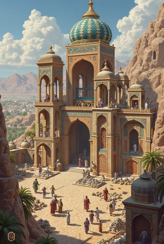(Desert bedouins tents oases camels:0.5) (Tundra hunters igloos reindeer furs:0.5) <lora:kLabyrinth:0.9>, intricate, detailed, ((Powder blue color toned):0.3), masterpiece concept art