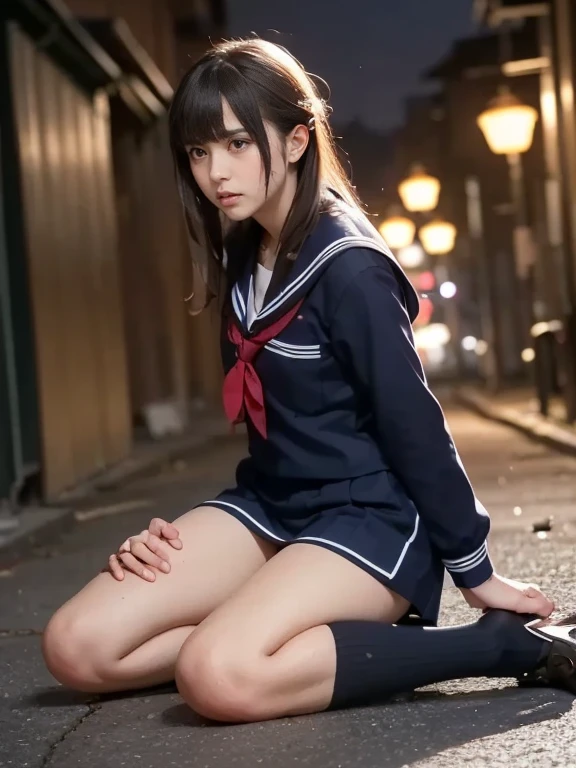 SFW, (Closeup from Crotch to Face) ExtremelyDetailed (SchoolGirl Lean against the Car) Spread Knees Up, perfect face, Brilliant(Tiny Crown), Detailed(Delicate Clothing textures) Sailor Uniform with Red Ribbon (((WhitePanties))), PerfectHand with Childish 4Fingers and one Thumb, Corrected Leg to Foot Line, ((Starry Colorful Lights at Dusk City)) ((Specular Reflection:1.32)Shiny Wet Road)Shiny Cars, ((Hidden Arm) Hidden Sole) Red[High-heels], TopQuality 8K Ultra-detailed masterpiece (ProfessionalPhoto:1.37)(Acutance:0.8)