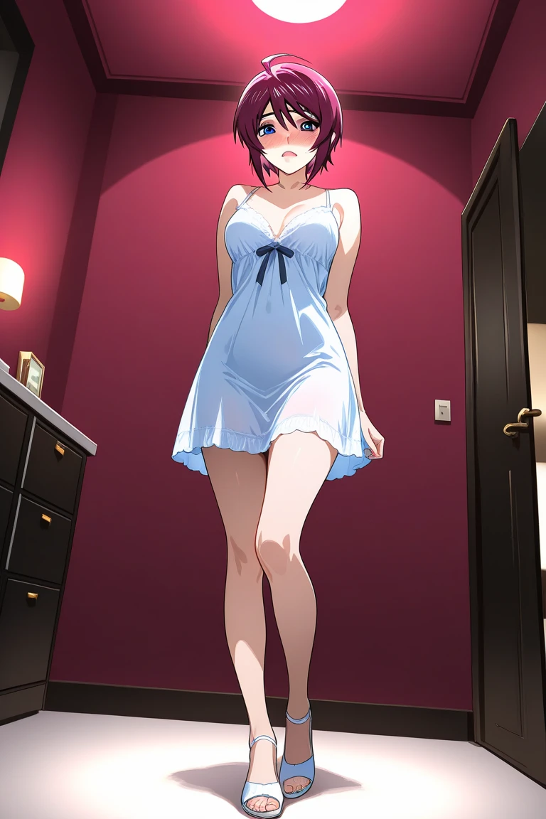 Mina Ashido, naked, fullbody, bedroom, pechos medianos