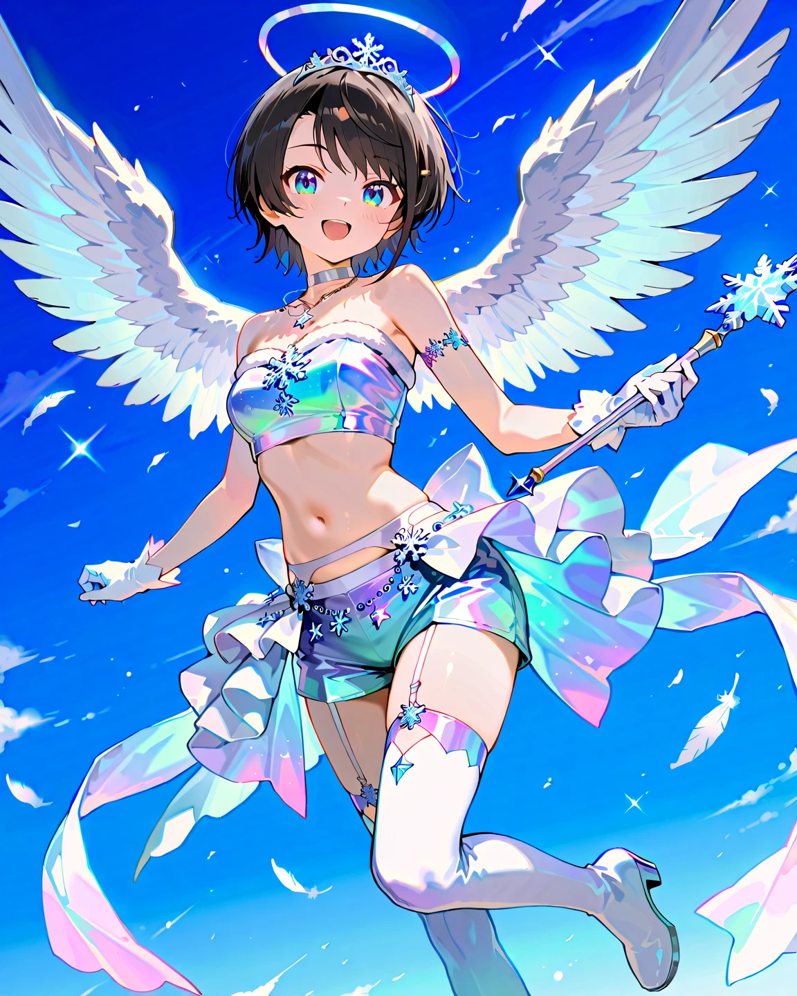 Sparkling eyes、a smile