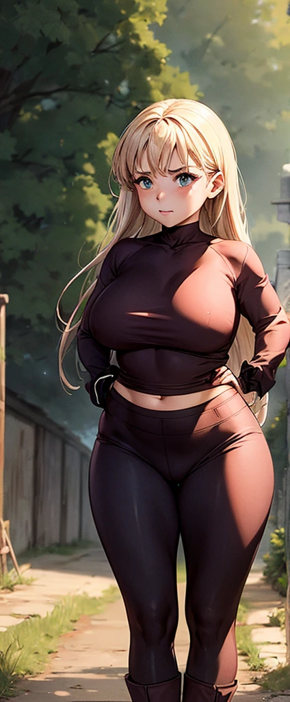 sexy girl, big , standing up, Breasts, hard nipples, tight shirt, see through pants, tight see through leggings, see through, thick camel toe,