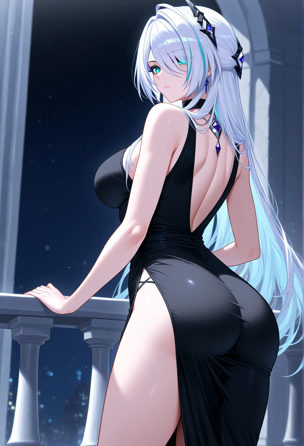 masterpiece, best quality,
19 years old, large breasts, triple D cup breasts, round buttocks, bubbly buttocks, wide hips, bubbly ass, fit and strong, (colorful),(finely detailed beautiful eyes and detailed face),cinematic lighting,bust shot,extremely detailed CG unity 8k wallpaper,white hair,solo,smile,intricate skirt,((flying petal)),(Flowery meadow)
sky, cloudy_sky, building, moonlight, moon, night, (dark theme:1.3), light, fantasy,