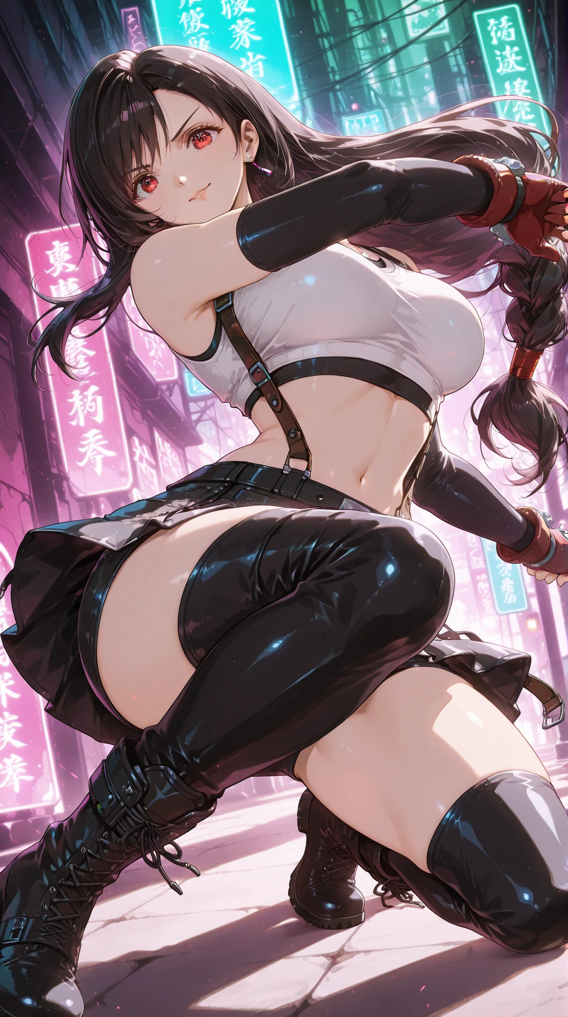 (top-quality,8K picture quality,masterpiece:1.3),A 23-year-old woman wears a nurse uniform and fights against enemies..,(a miniskirt,Stockings,a choker,long boots:1.1),Red ropeが伸びて攻撃する,(shoulder-length hair:1.1),(Back alley at night:1.4),(ssmile:1.3), Looking at the camera,(View from below:1.4), (Small butt:1.2), (pubick hair:1.2),(full body Esbian:1.5), (Full body shot:1.5),(Standard Body:1.2), (legs spread out,Bold poses:1.2),(You can see the nipples from the rope,My butt is visible through the gap in the rope..),(nipples visible through underwear,genitals visible through underwear,My butt is visible through my underwear,Anus visible through underwear),Red rope,BDSM Play,BDSM,Shibari,Slender Abs:1.2,highly detailedskin:1.2,(((Young Sensual Gravure Idol, Young skinny gravure idol, sophisticated gravure idol)))