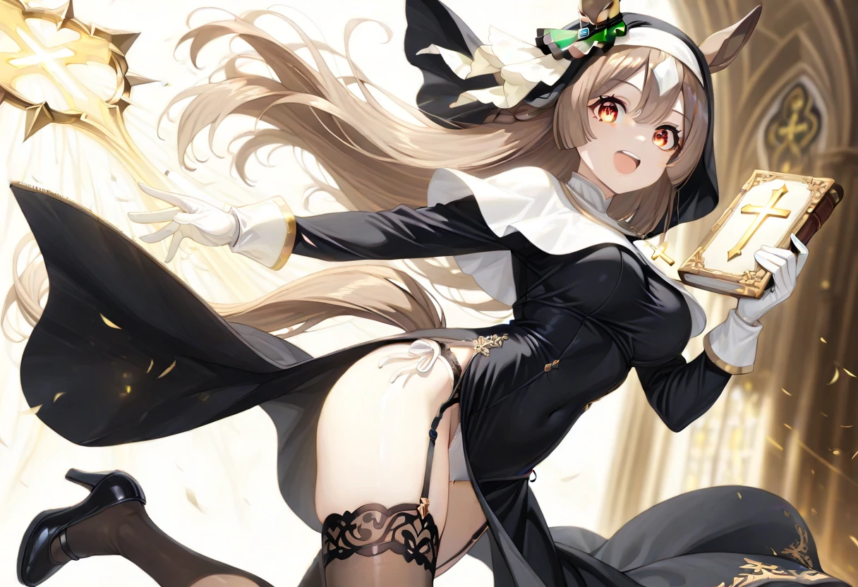 (intricate details), colorful, full-body portrait, capture excellent full-body shots, (white bed sheet:1.2), dakimakura, lying on bed, detailed feet, on back, (crotch), (groin), (finely detailed eyes and detailed face:1.3), legend of queen opala, 1girl, osira (character), black hair, Egyptian skin, yellow eyes, blunt bangs, big breasts, black form-fitting strapless bra, black thong, see-through baggy genie pants, annoyed expression, lustrous skin, large breasts, wide hips, anime nose, toddler face, (osira:1.3, eyeliner, sharp eyelashes:1.2, solid eyelid), medium hair, messy hair, unkempt, (wet body), (dripping sweat), hair ornament, hair ribbon, choker, high waist dress, bare shoulders, white shirts, (pantyhose), (lace trim:1.2), see-through, ribbon, smiley face, naughty face,