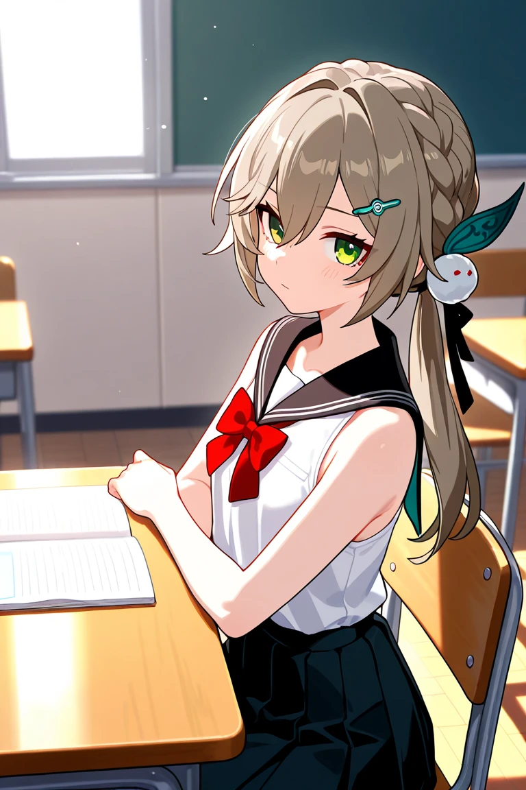 B Cup masterpiece highest quality High resolution Blonde uniform student Skirt lifted Show your pants cute Midori Saiba Small Mouth Light in your eyes Eye highlights
