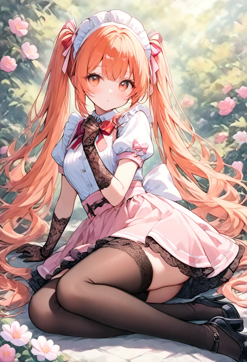 (masutepiece:1.2), (Best Quality:1.2), hyper detailed illustration,beautiful artwork,(Extreme detail CG Unity), (8K Wallpaper)、(exquisite lighting and shadow)、(highly dramatic picture)、(cinematic lens effects),strong light coming in,aaerika, long hair, twintails, hair ribbon, , neck ribbon, collared shirt,
(open shirt:1.6), (show off nipples:1.6), (exposing bare breasts:1.3), (exposed chest:1.3), (no bra:1.3),medium breasts, (small nipples:1.2), (small areolas:1.2),white jacket, black skirt, pleated skirt,Hands between legs,(Sitting on the stairs),knees up,Big smile,Evil smile,