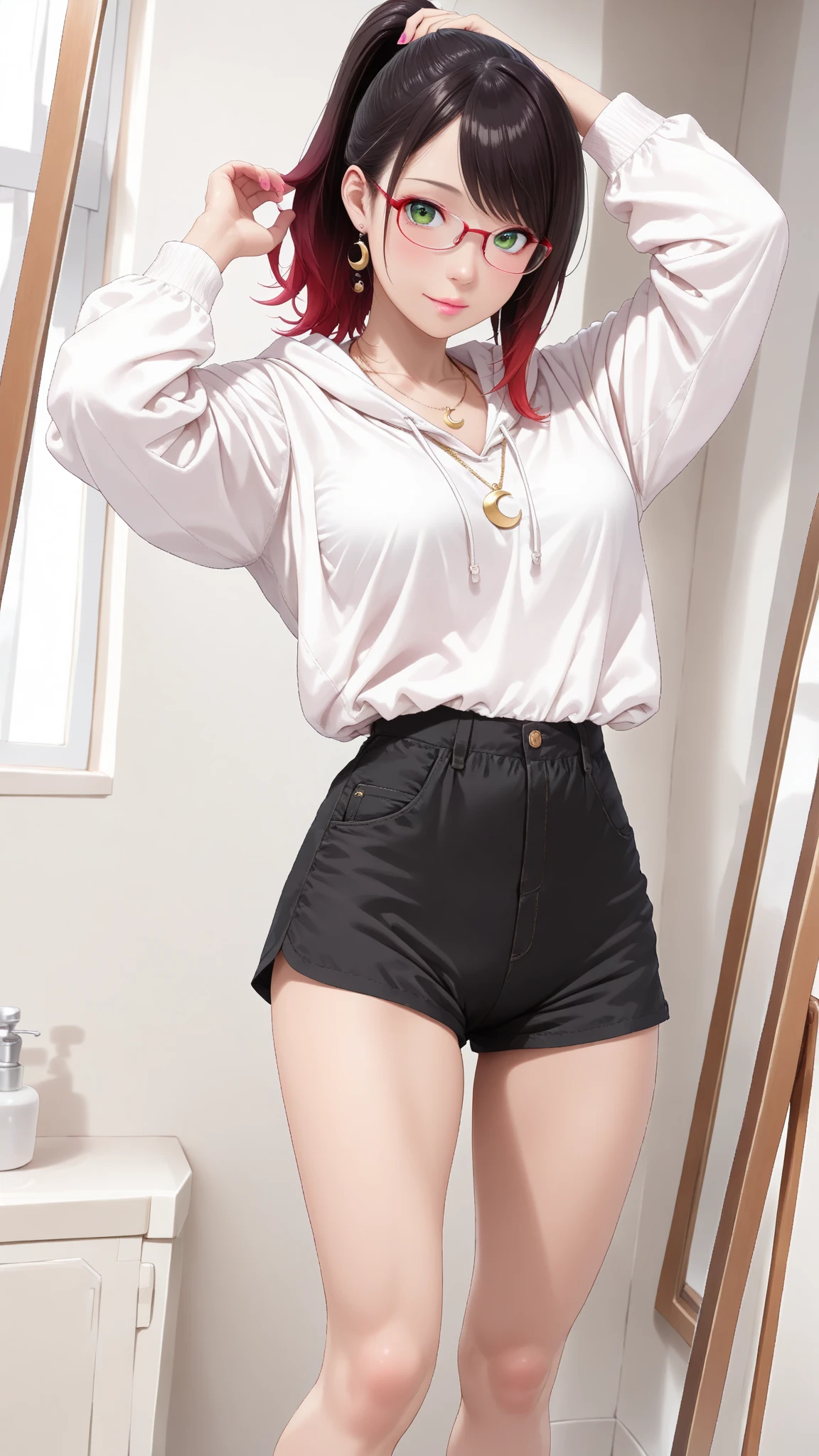 Shorts Bijo　Upper body naked　The lower half of the body is only wearing shorts