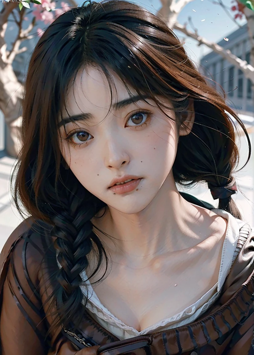 anime girl avec de longs cheveux noirs et une chemise blanche regardant la caméra, Beau portrait d'Anime, Œuvre d’art dans le style de Guweiz, portrait anime fille, Portrait détaillé de Anime Girl, Artgerm. détail élevé, mignonnes portraits de filles d'Anime, Portrait de fille d’anime, mignon anime fille portrait, Réalisé avec anime painter studio, art d'anime numérique détaillé, Artgerm. Illustration d’anime