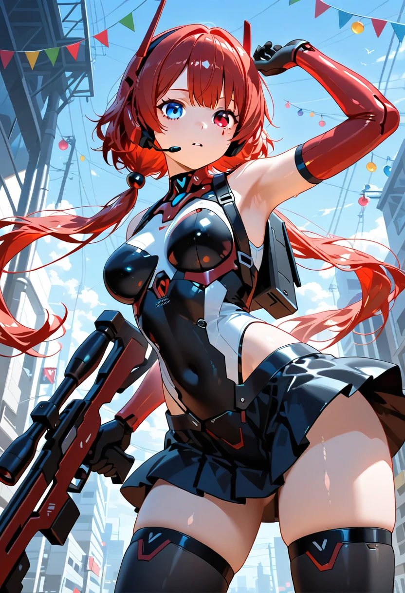Fiction funny smashed helicopter with red eyes