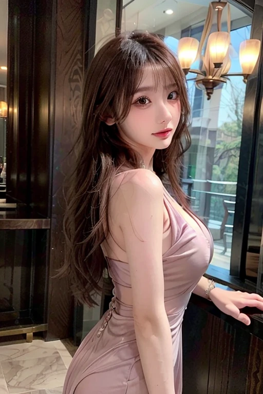 Stretching exercises,(Scenes,fantasy art,Highest image quality,hyperrealistic portrait,(8k),surreal,best quality,high quality,HD,High quality texture,high detail,Beautiful detailed,fine detail,Extremely detailed CG,Detailed texture,True representation of face,on the table,present,Dynamic,bold),1 gil,Super fine skin,curve,,beautiful breasts,big breasts,pale skin,Pointed chest,Nipples erect,ponytail,(ultra thin hair),(super soft hair),(super straight hair),Sweep long bangs,very light copper amber hair,hair covering one eye,Gym suit